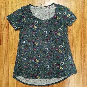 Floral lularoe classic tee small